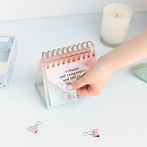 Miniatura 4 de Catchyourdreams Calendario motivacional diario, calendario perpetuo con afirmaciones positivas para comenzar tu día con una sonrisa, regalo de