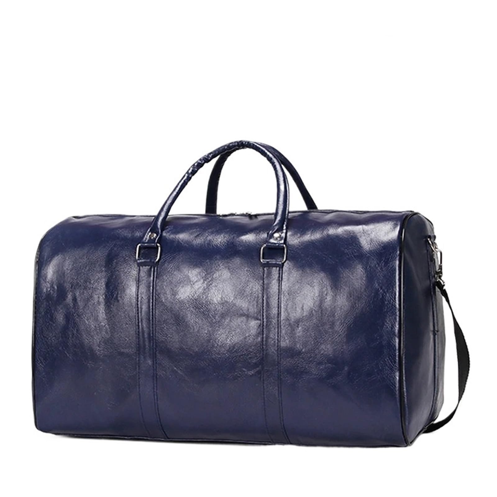 Borsa da Viaggio Borsa da viaggio in pelle, grande borsone, indipendente, borsa fitness, a mano, bagaglio, a tracolla, valigia lavoro for donna e uomo(Blue)