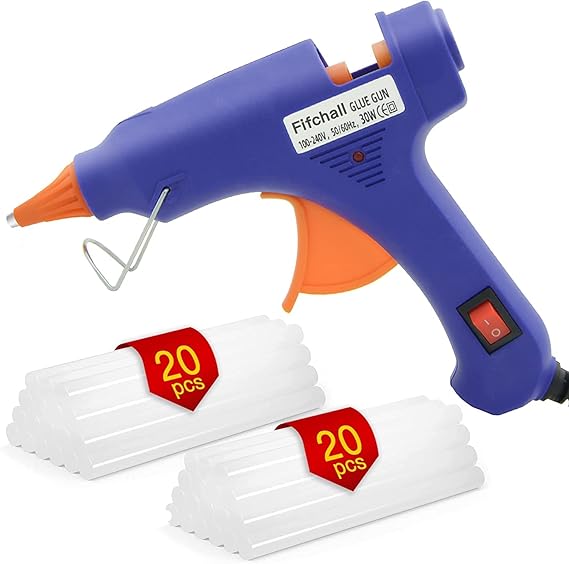 Glue Gun, Hot Glue Gun with 40pcs Melt Glue Sticks, Mini Hot Glue Guns