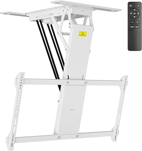 VIVO Soporte de techo eléctrico para TV para pantallas de 40 a 85 pulgadas, soporte VESA de techo inclinado motorizado abatible grande, paquete