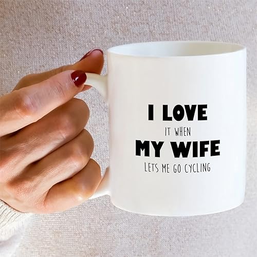 Miniatura 6 de Retreez Taza divertida  Taza de café de cerámica con texto en inglés "I Love My Wife", de 11 onzas, divertida, sarcasmo, sarcástico, motivacional,
