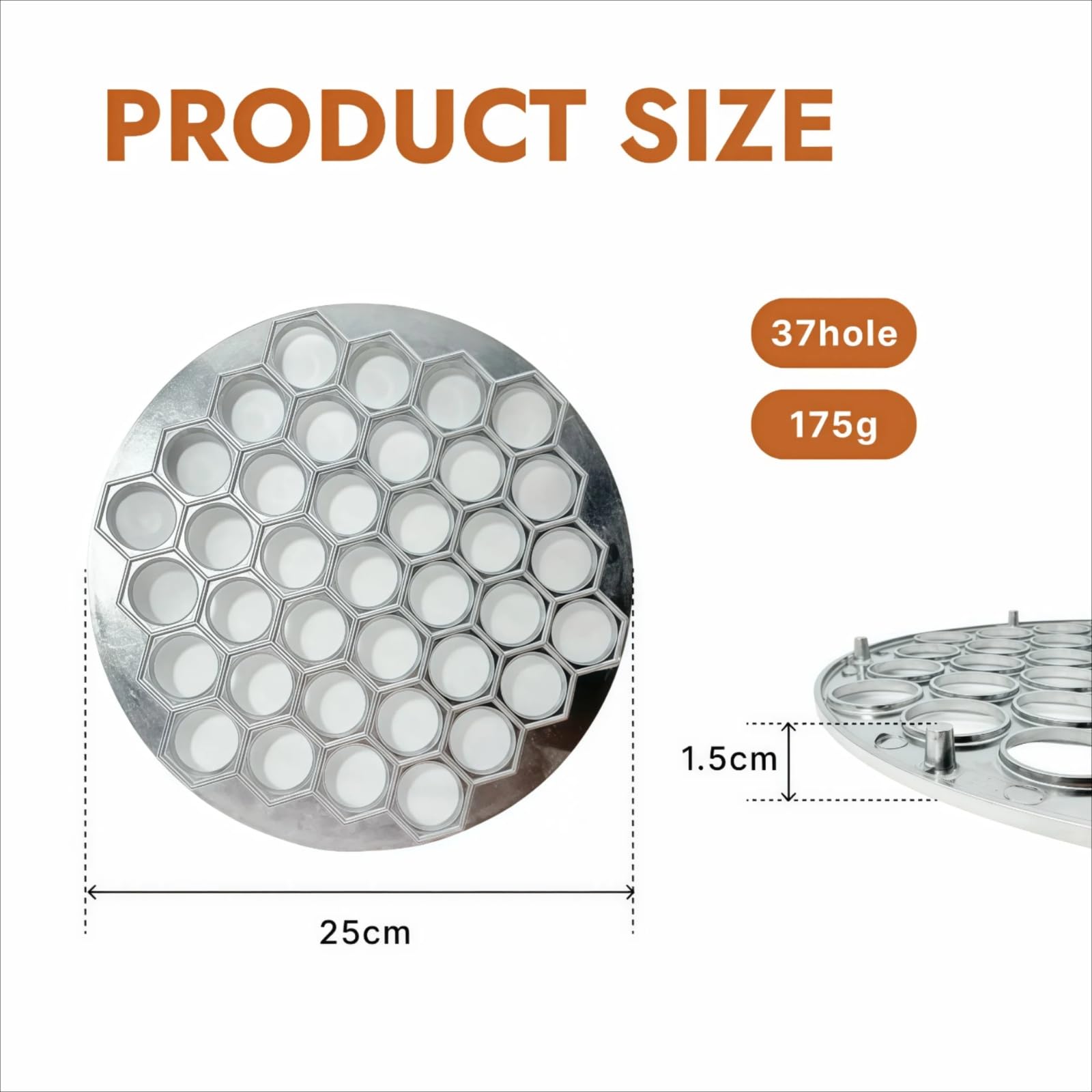 Formina per ravioli Dumpling Maker a 37 fori, per cucina, ristorante, ravioli Facile da Usare e Pulire, Strumento Multifunzionale per Gnocchi, Torte, Wonton e Adesivi di Frutta