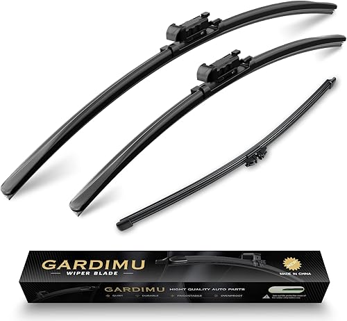 GARDIMU Escobillas de repuesto para limpiaparabrisas Ford Explorer 2020-2023, 3 piezas de limpiaparabrisas delantero y trasero de automĂłvil GARDIMU Escobillas de repuesto para limpiaparabrisas Ford Explorer 2020-2023, 3 piezas de limpiaparabrisas delantero y trasero de automĂłvil