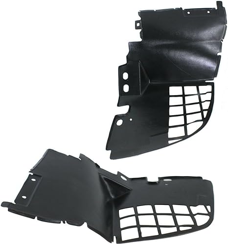 Front Fender Liner Splash Shield, Front Section, Driver and Passenger Side Left and Right Pair Set Fender Liners, Replacement for Selected Model
