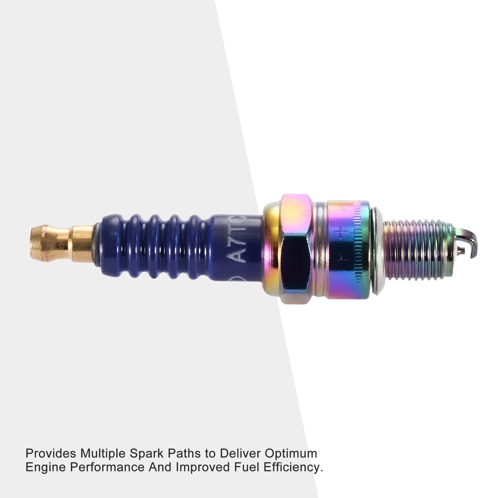 Candela Di Accensione GOOFIT A7TC Per Moto 110cc 125cc 140cc | ATV Dirt Bike Go Kart Scooter | Con Portachiavi Omaggio - Foto 4