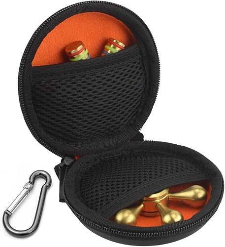 Geekria Fidget Spinner Case, Hard Shell Protective Carrying Case, Holds 2 Finger Spinner Toys, Fits Triangle, Circle and Other Shapes, Soft Lining