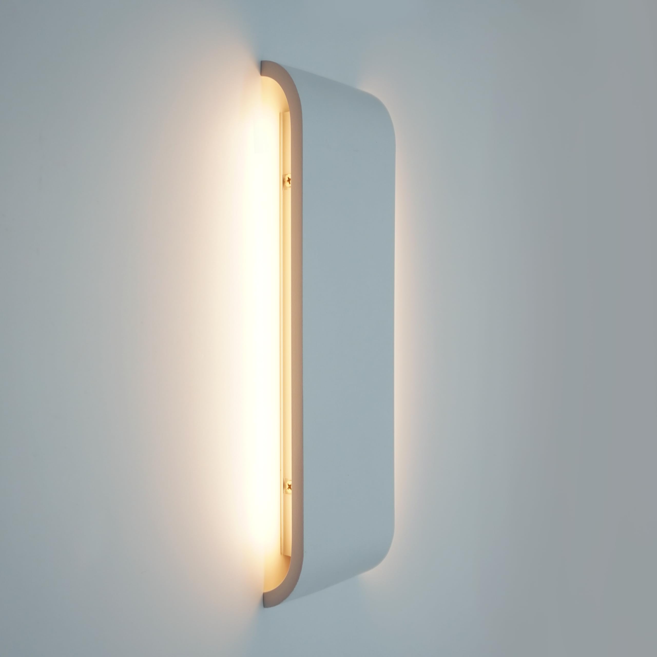 KICAAO Applique Murale LED 12W 3000K Carrée Blanche 28.5CM pour Chambres à Coucher Salon