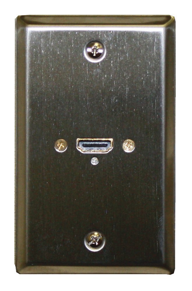 Placa de pared HDMI Philmore 75-677 en acero inoxidable con conector hembra
