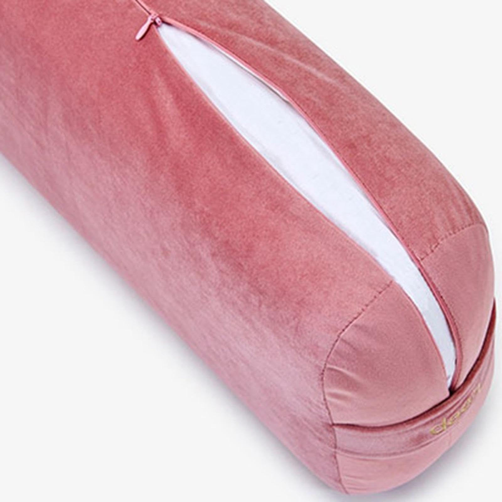 Almohada de Bolster para Soporte de Piernas Cojín Multifuncional Ergonómico con Funda Lavable Y Asa Apta para Ejercicios Sueño Y Meditación