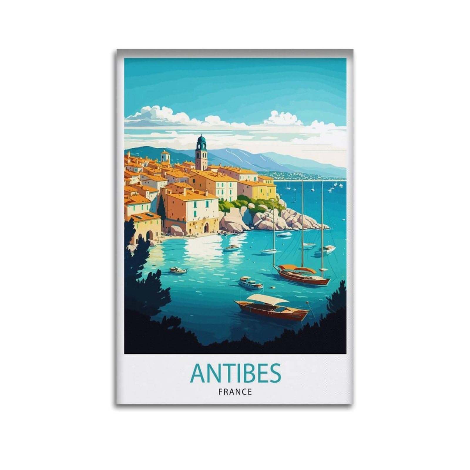 xiaoxiaoshen Antibes France Travel Gift For_7 Canvas Poster Wall Art Prints Room Aesthetic Murals Bedroom And Living Decorations 08x12inch(20x30cm)
