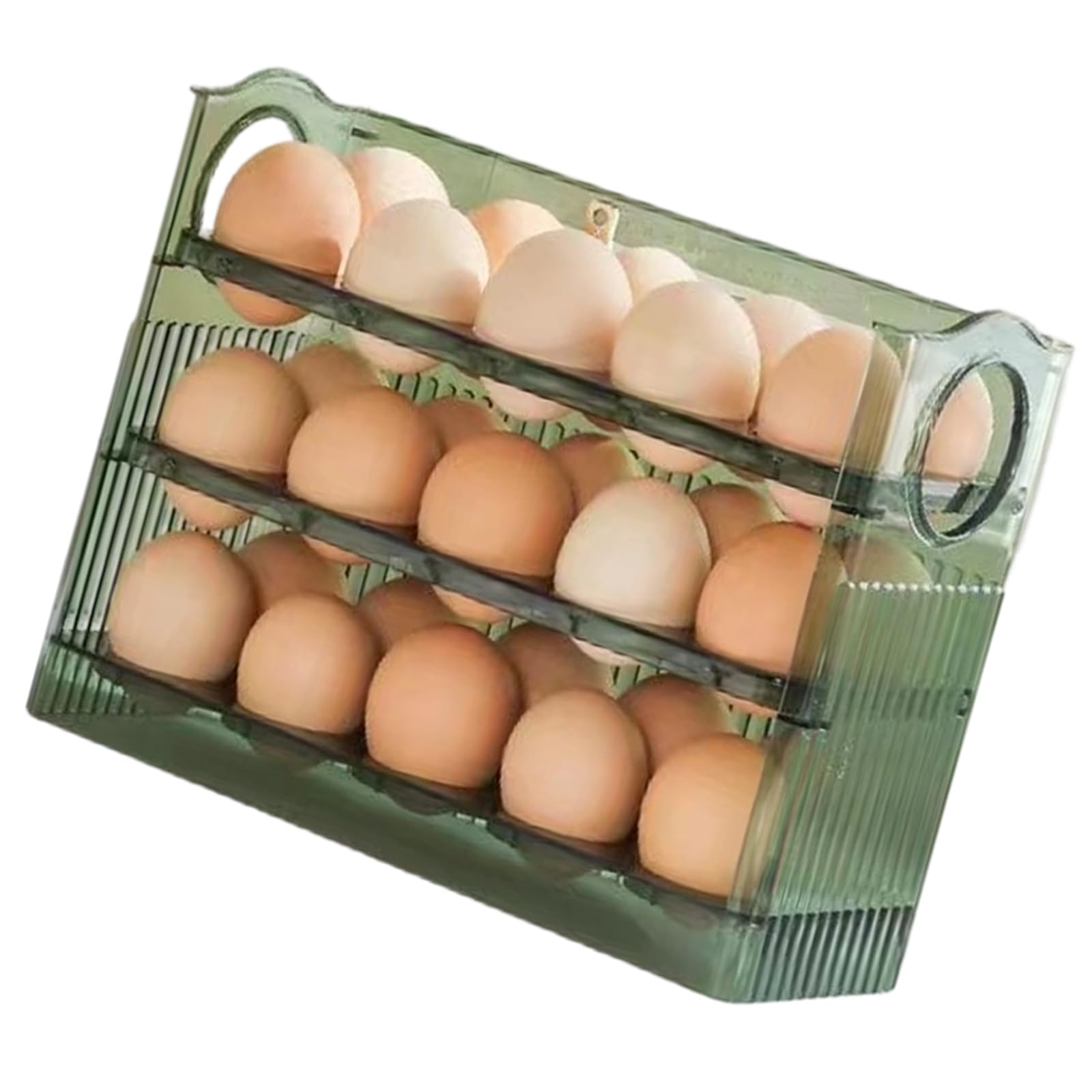 Clear Eggs Organizers Innovative Rotating Storage Container for Refrigerator Kitchen Accessories Practical Storage Tray