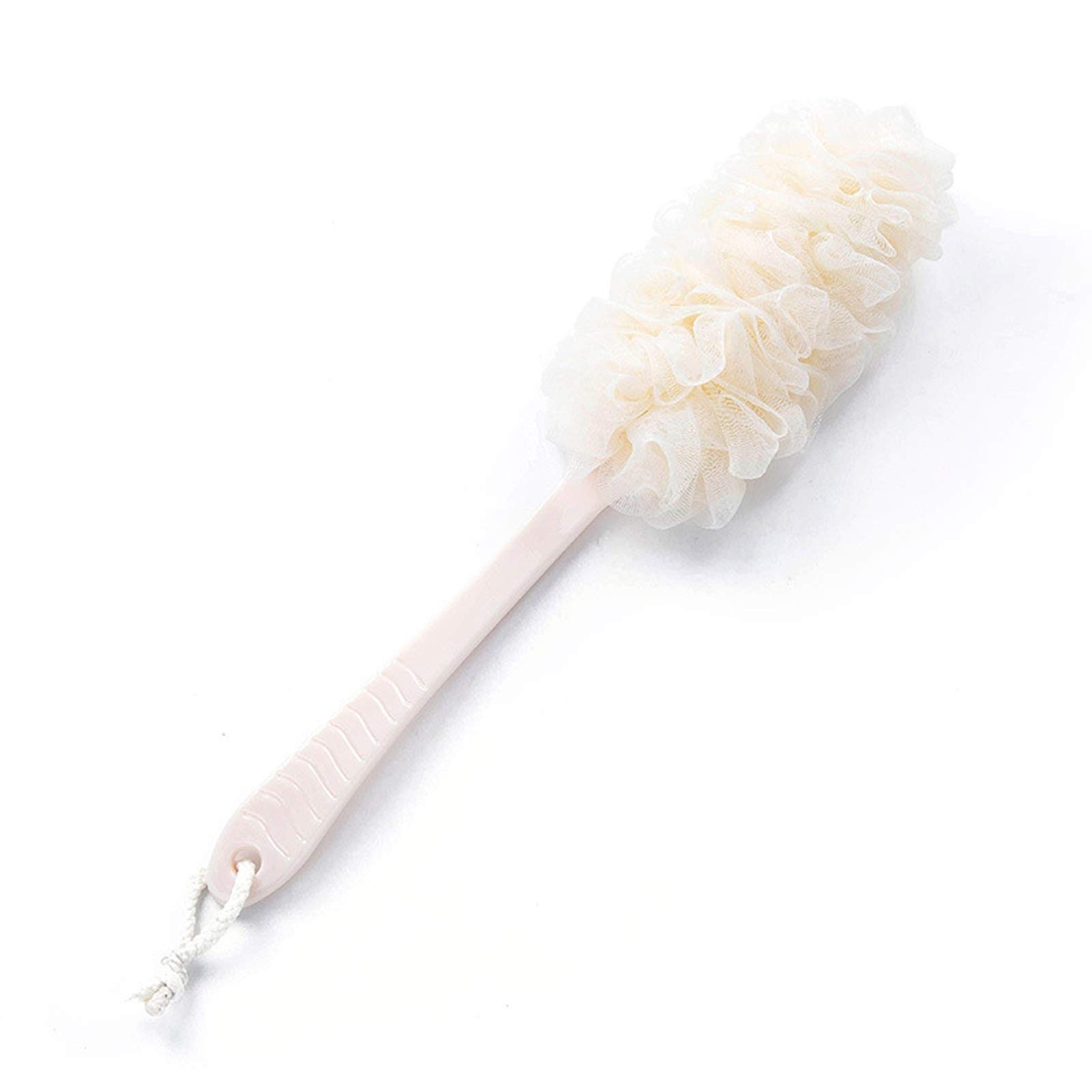 Cepillo de baño - Fregador de espalda para ducha Malla de nailon grande Esponja de baño de mango largo Herramienta de limpieza para frotar la espalda para mujeres y hombres Accesorios de ducha (Colo