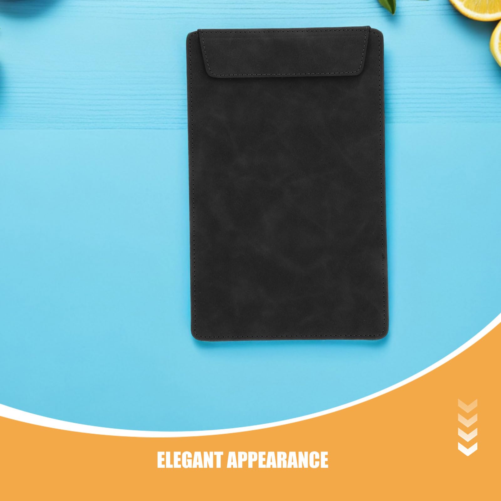 VALICLUD 4 Piezas Carpeta para Menú Negro de Cuero Sintético Clip Magnético y Mecanismo de Volteo Elegante para Uso Frecuente en Experiencias Gastronómicas
