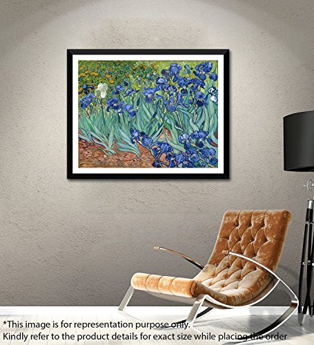 Image of Tallenge - Irises - Top 10 Vincent Van Gogh Poster Collection - Post Impressionist Painter?- Small Poster Paper - Framed (12 x 17 inches)