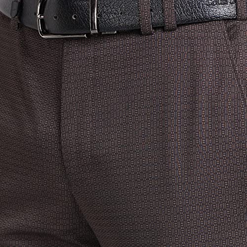 Image of Park Avenue Men's Terry Rayon Blend Print Pattern Active Fit Flat Front Formal Trouser