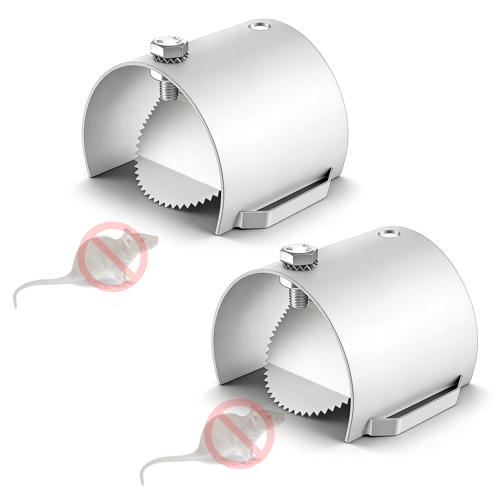 2Pcs Rats & Mice Prevention for Drains, Heavy Duty Rat Gate for Sewers, Stainless Steel Drain Guard for Rodent Control with Non-Return Valve, fits drains(95-110mm, 4 inch) for Outdoor, Basement