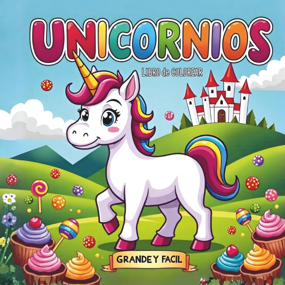 Unicornios Libro de Colorear: Diseños grandes, simples y fáciles para colorear
