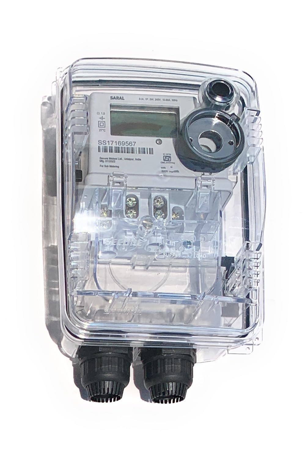 SARAL Single Phase 2 Wire 10-60 A Electronic Energy KWH Multifunction Meter LCD Display (Sub Meter) - 10-60 AMP with Cover Box (B0CXXDSJPF) Amazon Price History, Amazon Price Tracker