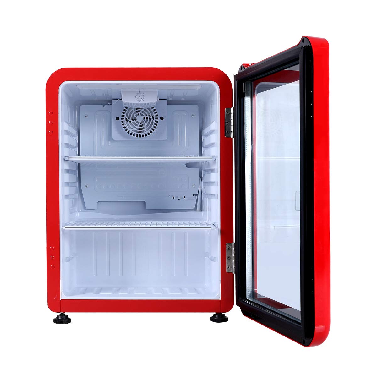 Amazon.co.jp: Hijiru レトロ冷蔵ショーケース68L/赤 アウトレット
