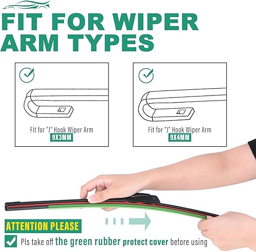 Miniatura 8 de Escobillas de repuesto para limpiaparabrisas de 24 pulgadas, 21 pulgadas, 14 pulgadas, para Honda Pilot 2003, 2004, 2005, 2006, 2007, 2008, prémium
