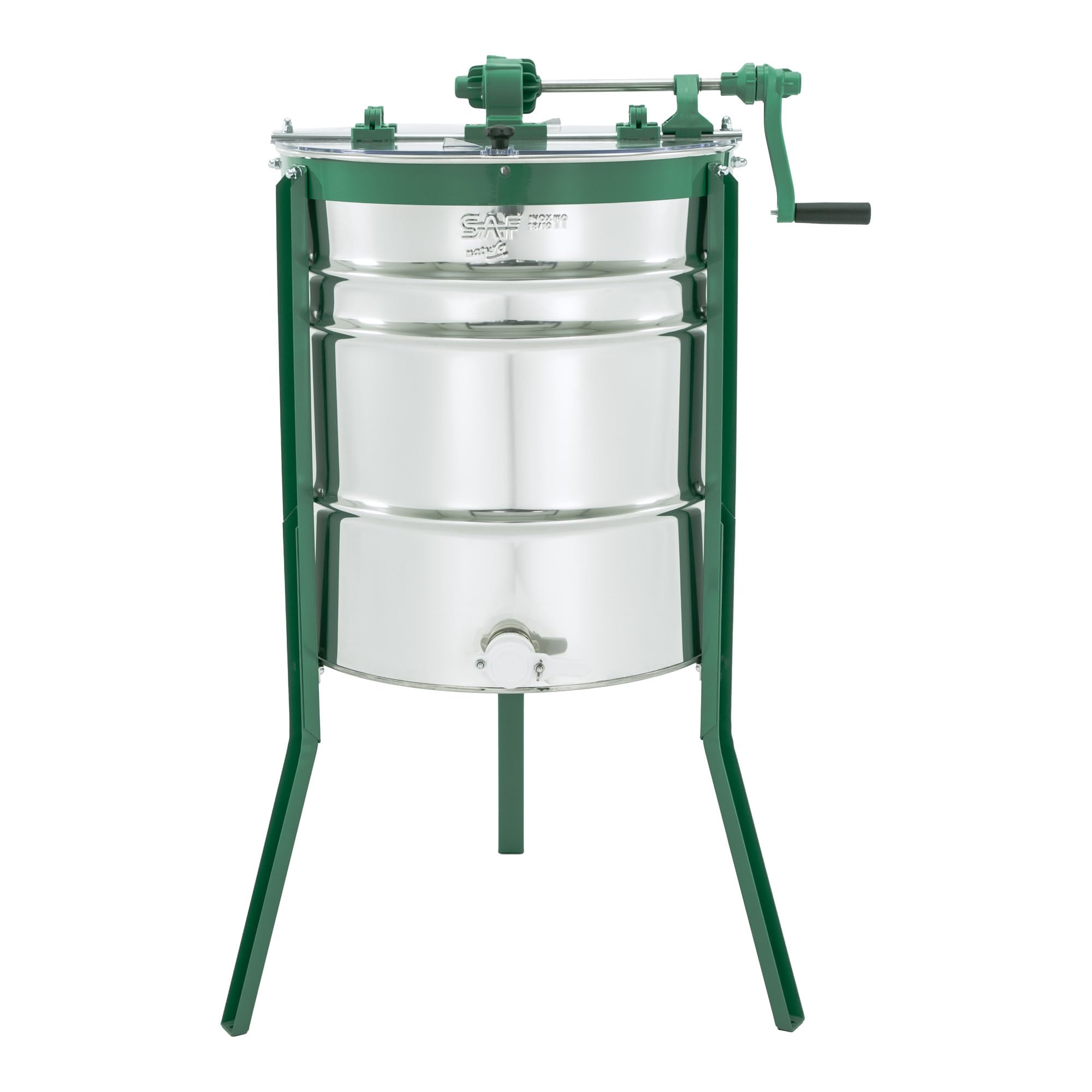 SAF Natura extracteur à miel manuel radial | 9 cadres | cadre Dadant 1/2 | entraînement supérieur | acier inoxydable | matériel apicole | RITMO