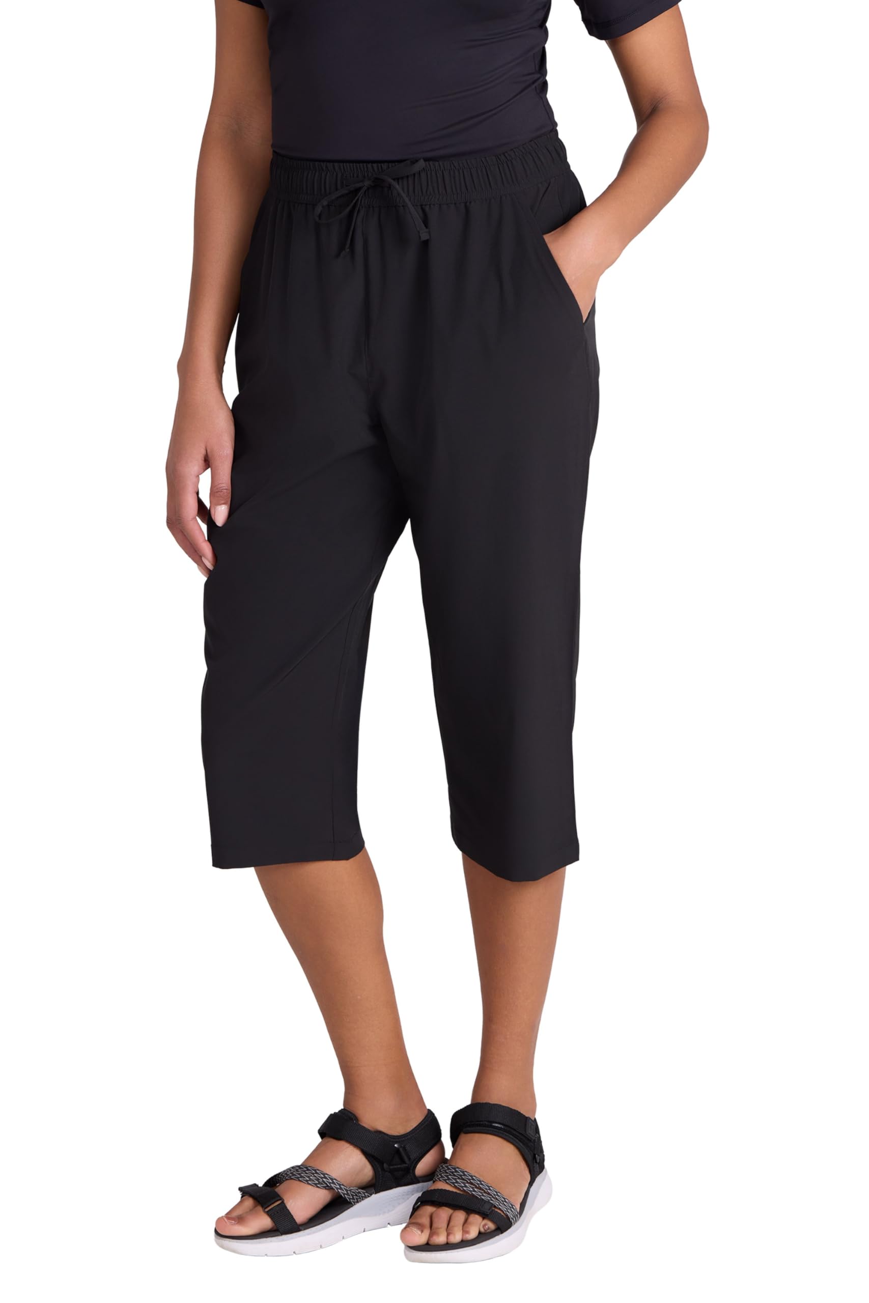 Mountain Warehouse Women's Black Tide Quick Dry Capris Size 14
