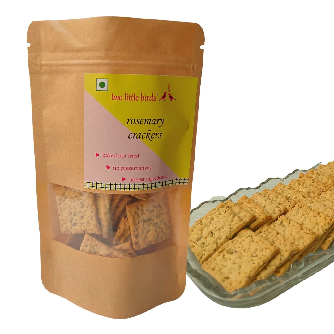 See full amazon price history chart for two little birds Rosemary Crackers - Made with Aromatic Rosemary | Baked Not Fried, Eggless, Handmade, Freshly Baked Snacks Chips | No Added Preservatives or Palm Oil | 120 Grams (Pack of 1) two little birds Rosemary Crackers - Made with Aromatic Rosemary | Baked Not Fried, Eggless, Handmade, Freshly Baked Snacks Chips | No Added Preservatives or Palm Oil | 120 Grams (Pack of 1) (B0B728RKSR) Amazon Price History, Amazon Price Tracker