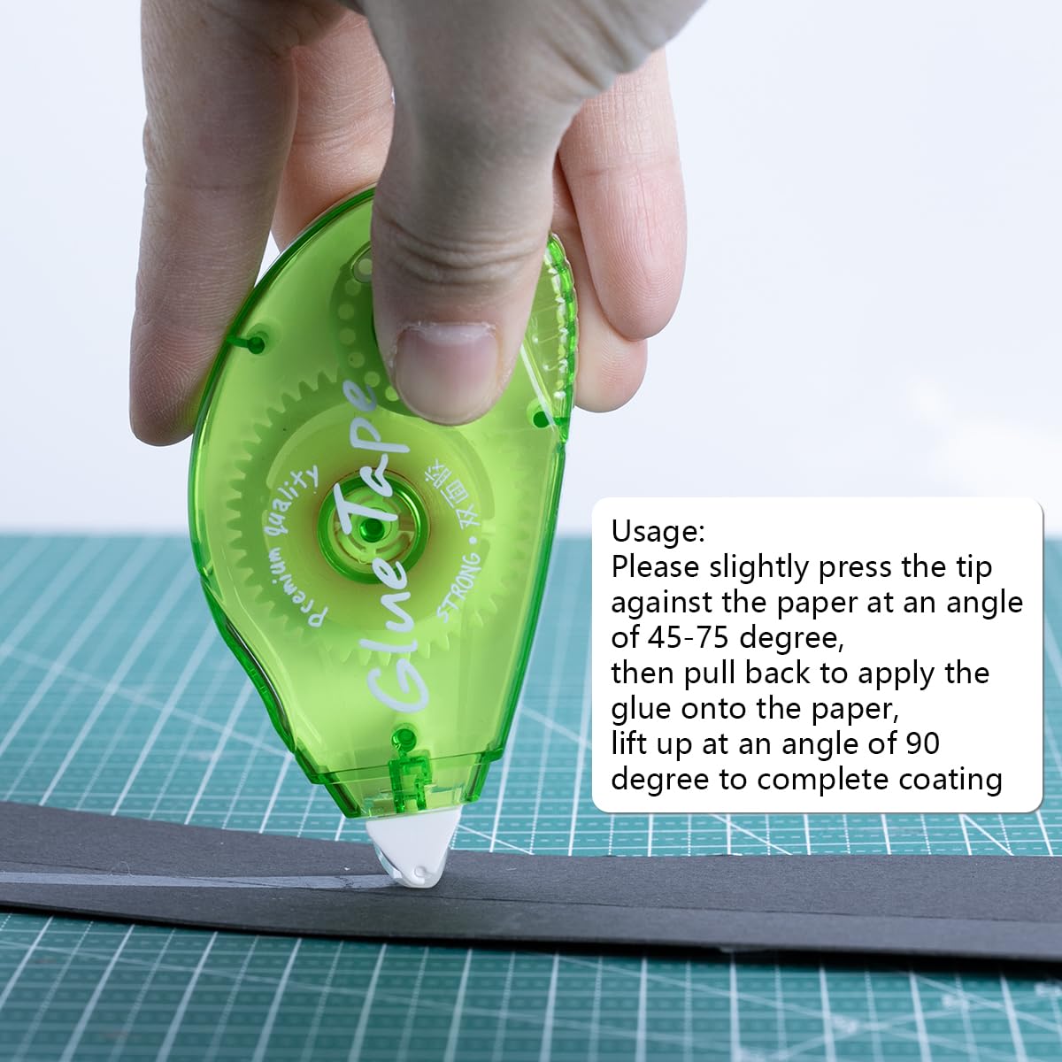 Paquete de 12 rodillos de cinta de doble cara, cinta de álbum de recortes, dispensador de cinta adhesiva permanente para manualidades y proyectos de arte, seguro para fotos
