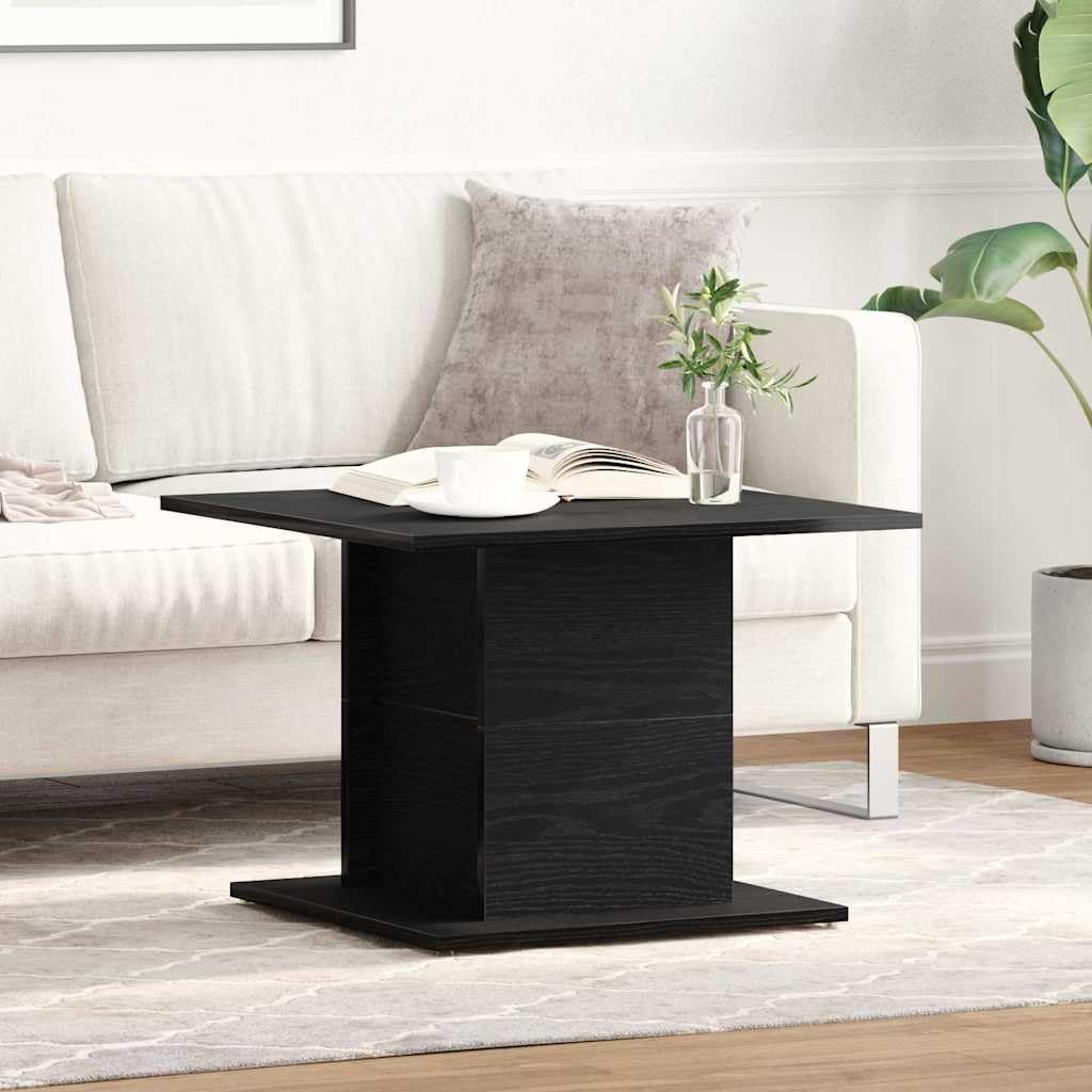 Mesa de Café Roble Negro 55,5 x 55,5 x 40 cm Mesa de Centro con Estante y Almacenamiento para Sala de Estar,Salón,Comedor