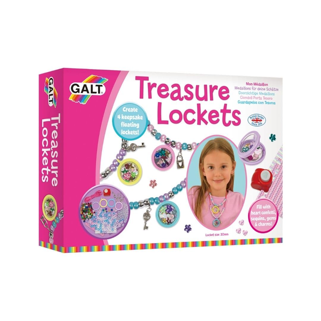 Galt Toys Treasure Lockets, Keepsake Jewellery Kit for Children