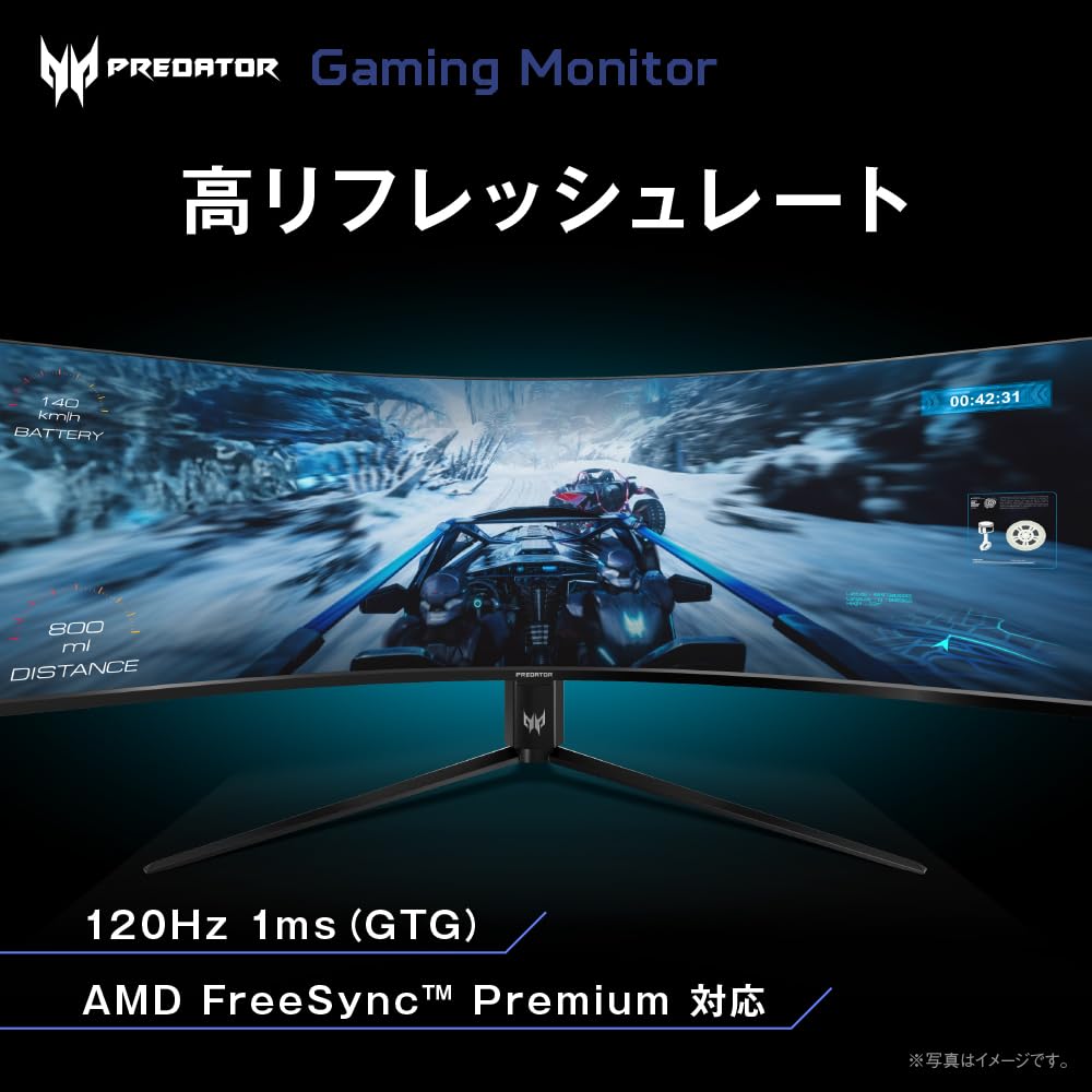 Amazon.co.jp: Predator ゲーミングモニター 57.1インチ DUHD Mini LED