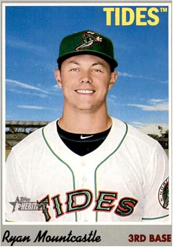 2019 Topps Heritage Minors Baseball #12 Ryan Mountcastle Norfolk Tides Official MILB Minor League Trading Card