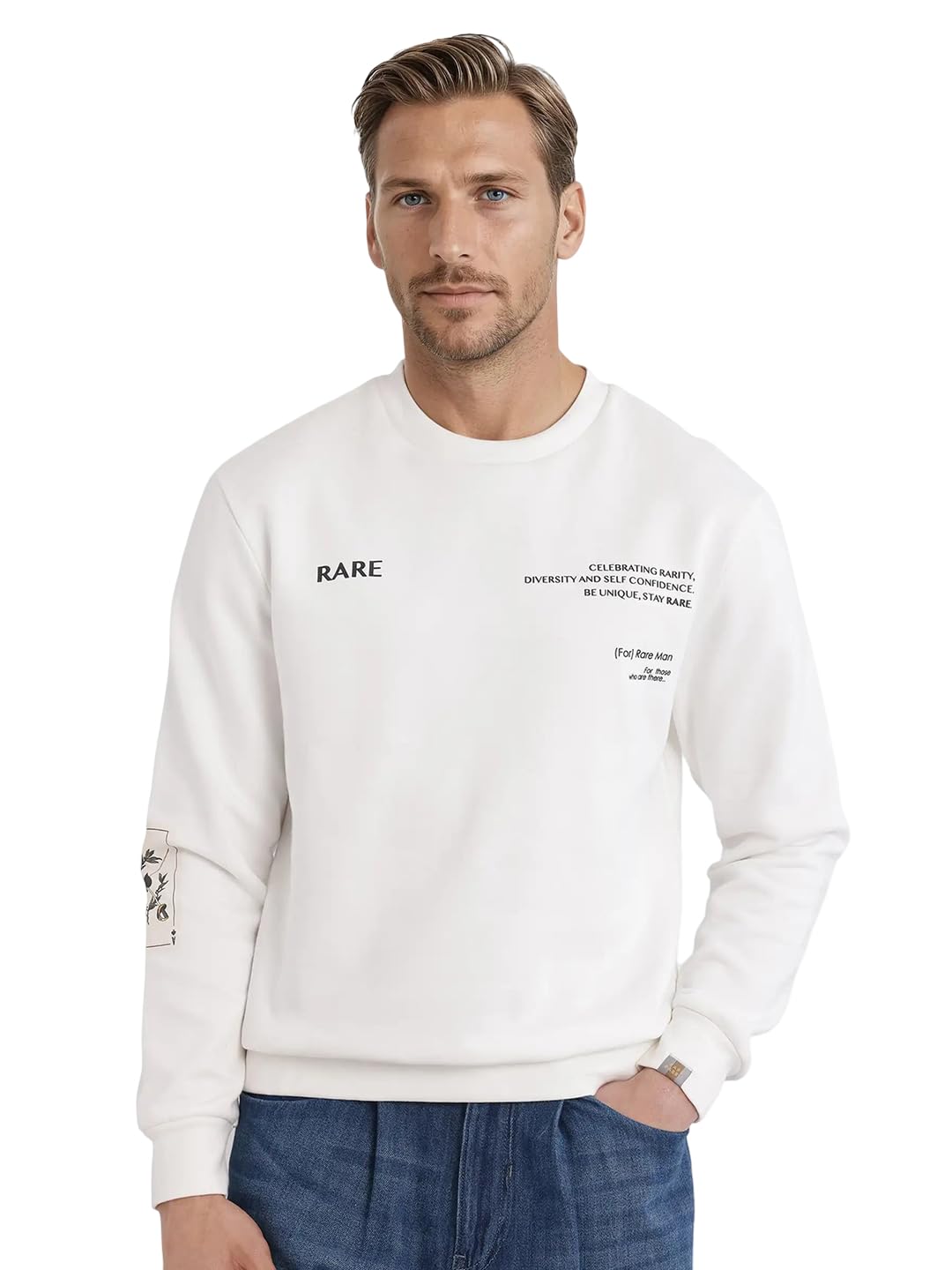 rare rabbit Boxy fit Typography Print Sweatshirt-picture-22