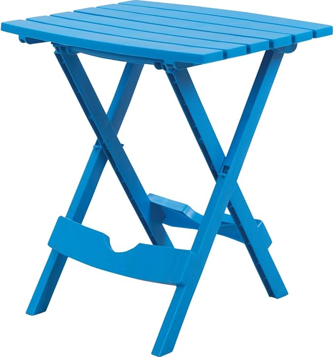 Amazon.com: Adams Manufacturing Quik Fold Patio Side Table, Resin, Pool Blue : Patio, Lawn & Garden