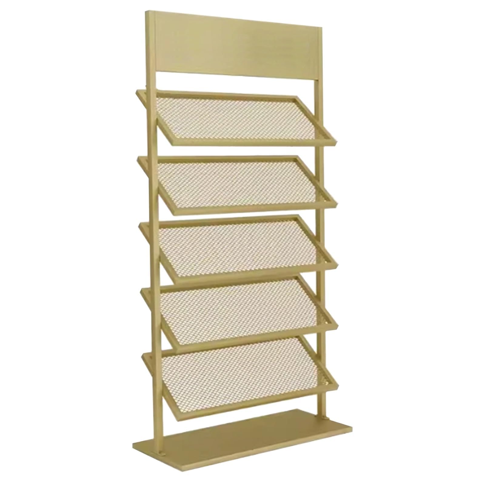 YNBSHGAA Tile Display Rack for Marble and Porcelain Stone Samples, 80cm/31.5in Floor and Wall Tile Holder,8-Gold-60cm/23.6in