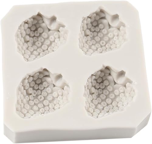 Miniatura 4 de QDMOLDS Moldes de silicona de fresa para decoración de pasteles, decoración de cupcakes, chocolate, caramelo, polímero, pasta de goma de mascar