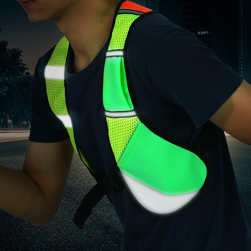 Gilets de sécurité Multi-fonction Nuit Courir Sport Reflective Cyclisme Course à pied Gilet de sécurité ajustable haute visibilité Gilet réfléchissant Veste Gilets réfléchissants haute visibilité