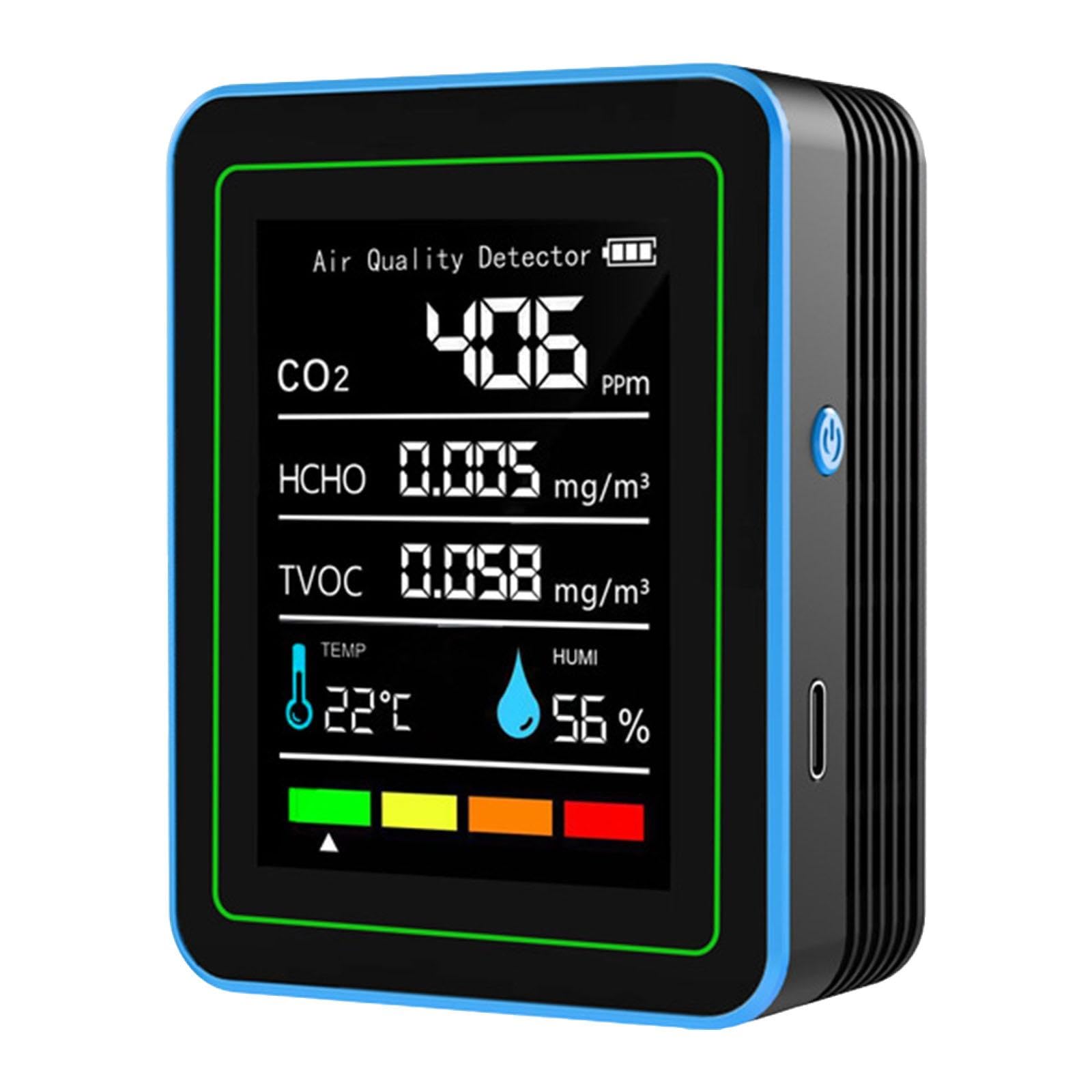 Air Quality Meter Temperature and Humidity Tester for Yard Warehouse Kitchen Black-picture-27