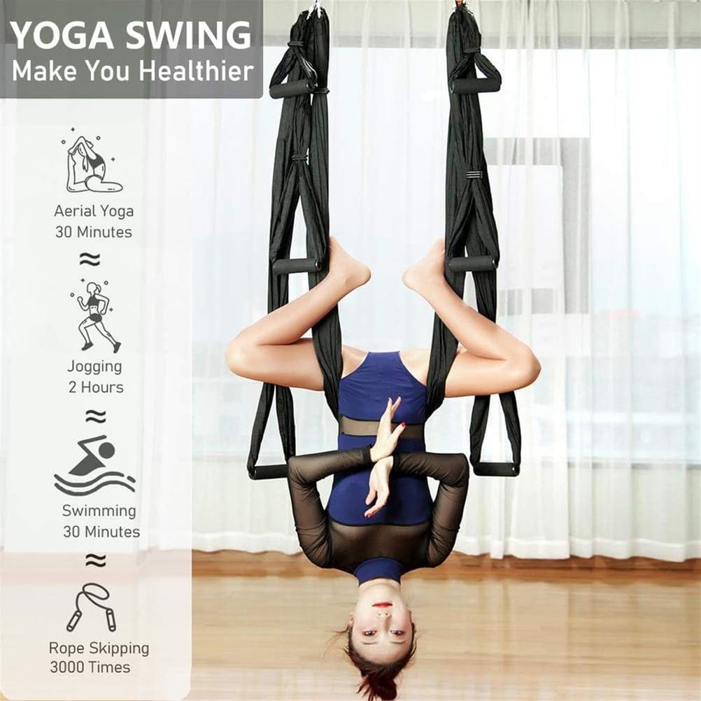 Yoga AéReo, Trapecio De Hamaca De Yoga, Columpio De Hamaca De InversióN De Yoga, Cuerda De TraccióN AéRea No EláStica para Yoga, para Yoga, Pilates Antigravedad