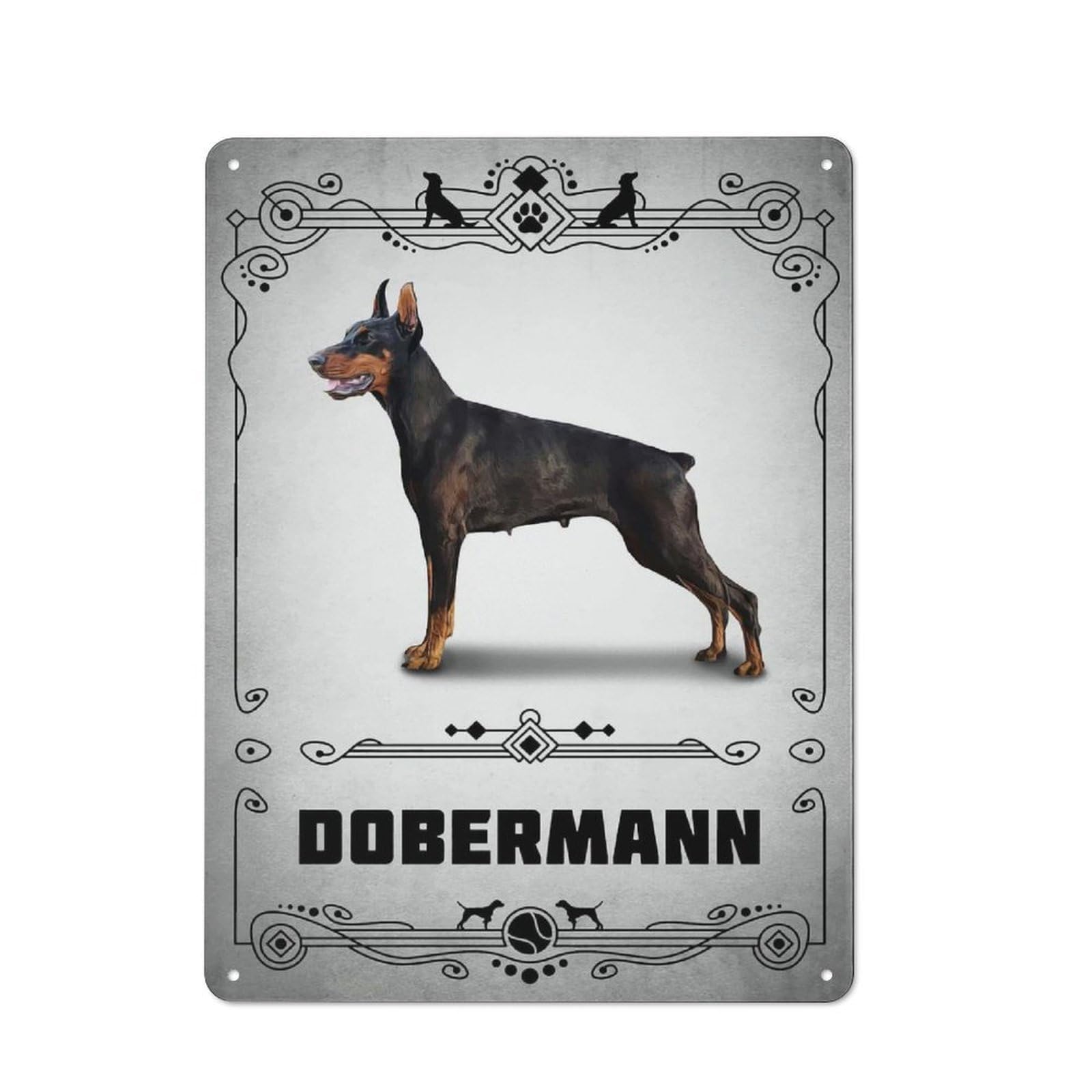 Dobermann Garden Room Metal Sign 40x30cm, Vintage Shed Wall Decor for Conservatory, Home Bar Or Utility Room