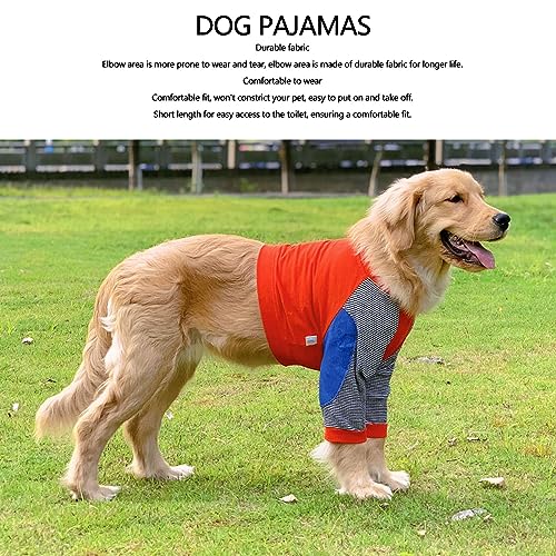 Camiseta Curta para Cachorro Grande, Proteção de Cotovelo, Camisa de Mangas Compridas, Ajuste Confor