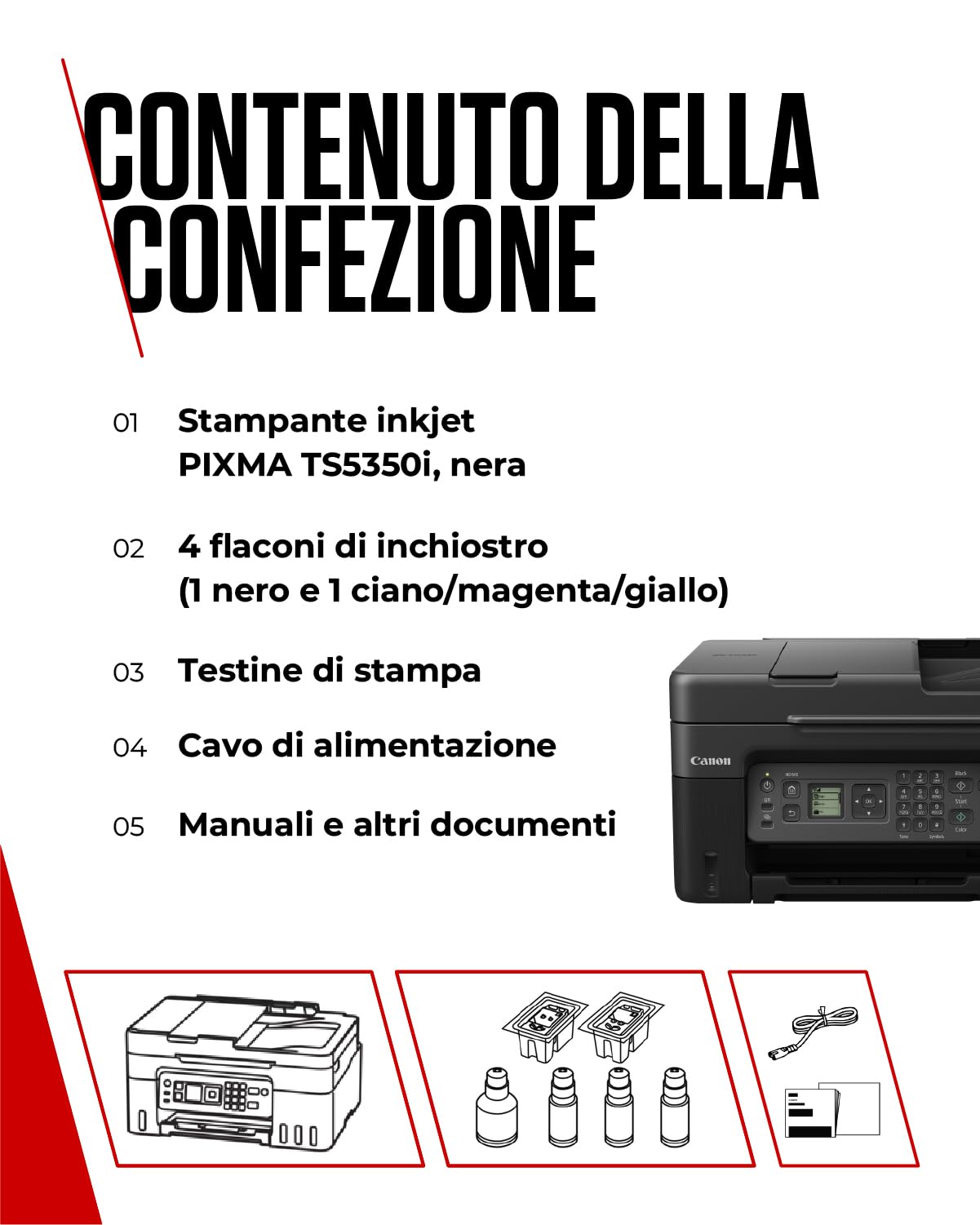 Canon Serie PIXMA G4570 - Stampante Multifunzione, Fotocopiatrice, Scanner e Fax MegaTank per la Casa | Connettività Wireless per Smartphone | Stampante Wifi per Uso Domestico