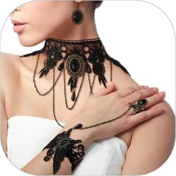 Kinretixia Vampir Schmuck Set - 3-teiliges Halsband-Set Im Gotischen Stil Für Halloween & Kostüme