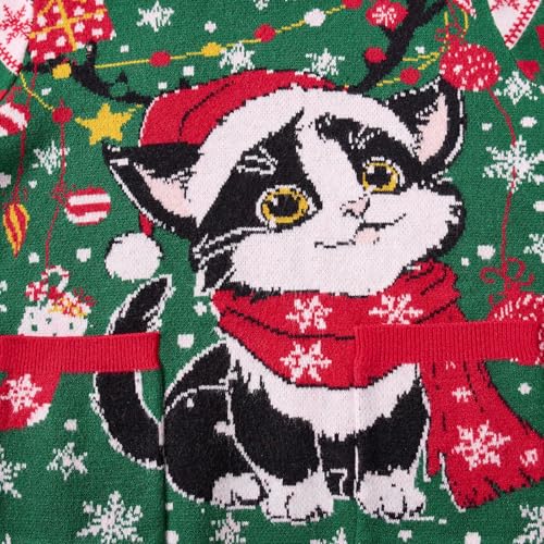 Vieille Toddler Girls Boys Ugly Christmas Sweater Kids Knit Xmas Hooded Pullover Sweater 2-7 Years4