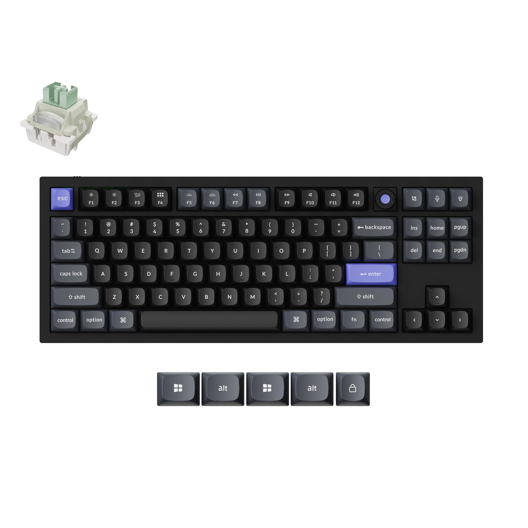 Amazon.co.jp: Keychron Q3 HE 8K 磁気スイッチキーボード 調節可能な