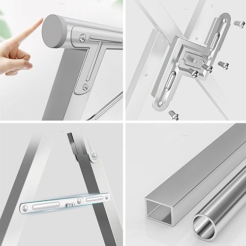 Miniatura 6 de Estante de secado de ropa de acero inoxidable resistente con ruedas, ajustable y plegable que ahorra espacio para interiores y exteriores, estante