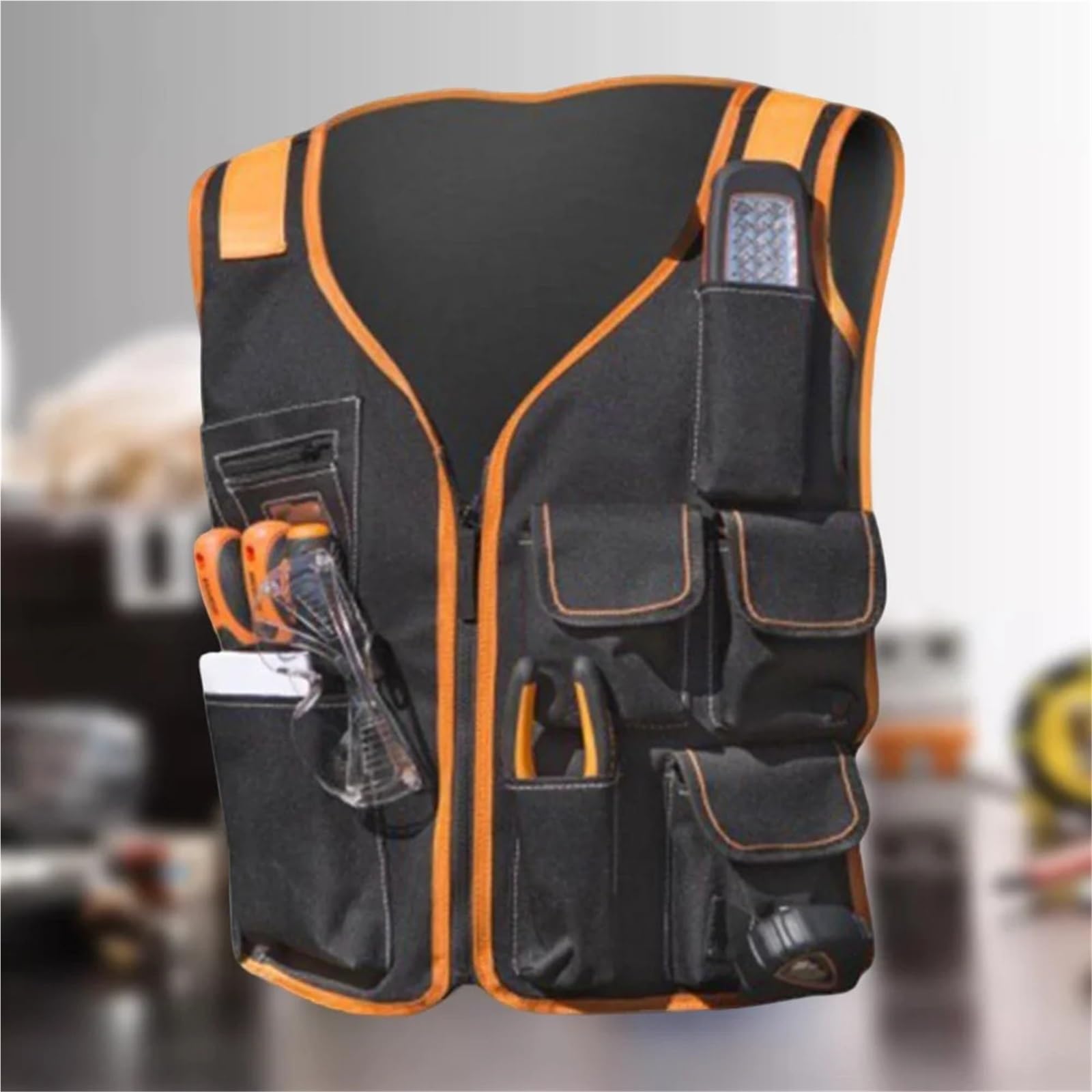 Werkzeugweste Oxford Cloth Tool Vest With Adjustable Straps Waist Bag Work For Carpenters Electricians Men