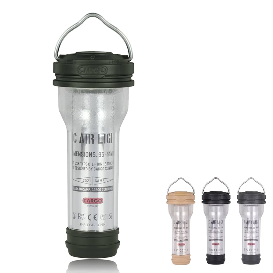 CARGO CONTAINER AIR LIGHTブラック4本 充電器&ケース付 CARGO CONTAINER】AIR LIGHT(BK)×4、充電器&ケース