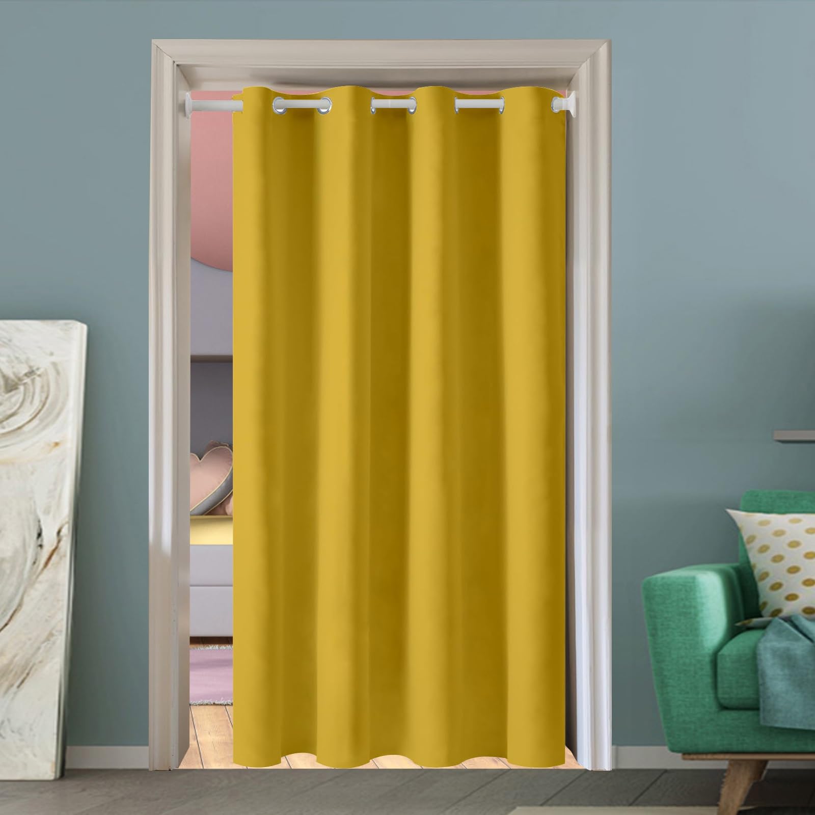 Rideau thermique jaune idéal pour dressing et petites fenêtres