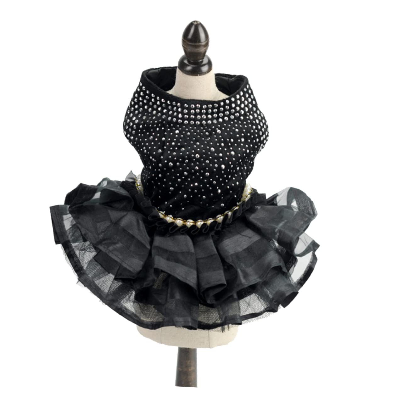 balacoo Stylish Lace Dog Tutu Dress Comfortable Pet Skirt for Summer Parties Breathable Fabric for Festivals and Outdoor Activities Black